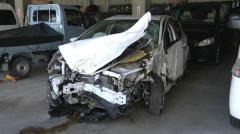 酒気帯び運転の疑いで男2人逮捕 パトカーから逃走し柱に衝突 車は大破 久留米市