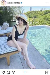 篠田麻里子、｢プール日和の日｣スタイル抜群の水着姿にファンべた褒め｢お肌綺麗｣｢透明感はんぱねぇ｣のイメージ画像