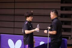 中京大・横谷星、3回戦へ父のベンチコーチで勝利＜卓球・全日学2024男子単2回戦結果②＞