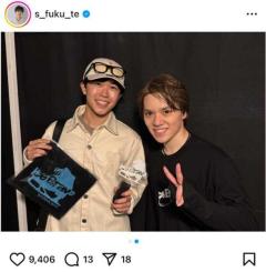 鈴木福が宇野昌磨にゾッコン告白“かっこよさに魅せられた”2ショット公開し反響「福くん顔ちっちゃ」