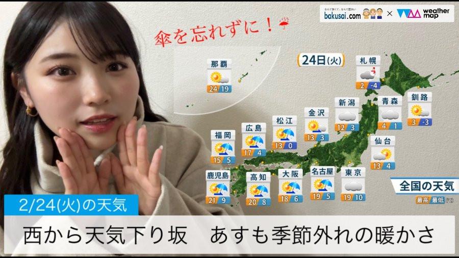 西から天気下り坂、あすも季節外れの暖かさのイメージ画像