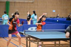 高校生＆中学生の大野紗蘭/石田心美ペア、大学生ペアを撃破して2回戦へ＜全日本卓球2025・女子ダブルス1回戦＞