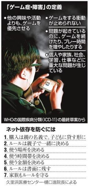 ネットゲーム依存、疾