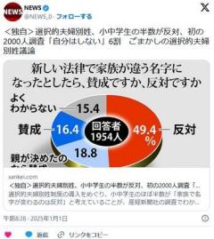 夫婦別姓小学生が本能的に大反対