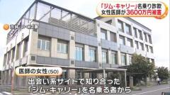 「ジム・キャリー」名乗り詐欺 女性医師が3600万円被害