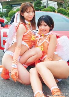 「MFGエンジェルス2023」佐々木萌香＆東条澪、レースクイーン姿で美ボディ披露
