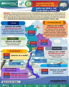 【2025年6月11日の天気】タイ北部・東北部・南部西岸で非常に激しい雨の恐れ～高波・増水・冠水に警戒をのイメージ画像