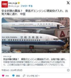 【定期】中国人がまた飛行機のエンジンに硬貨を投げ込み安全祈願のイメージ画像