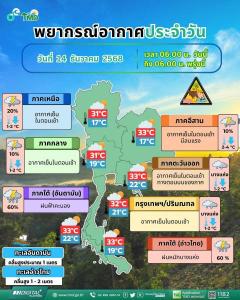 【タイの天気 2025/12/14】南部で雨と高波が強まるおそれ東北部は気温急低下に注意をのイメージ画像