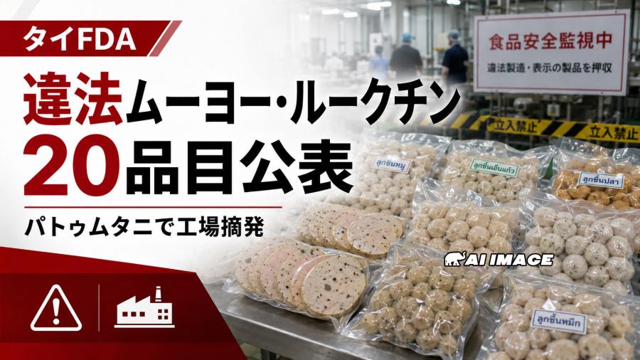 タイFDA、違法肉団子など20品目を公表