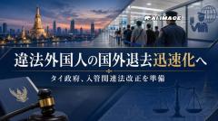タイ政府、違法行為を行った外国人の国外退去手続き迅速化へ 入管法など改正準備のイメージ画像
