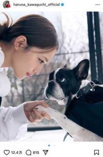 【かけがえのない戦友】川口春奈、愛犬アムちゃんと永遠の別れ「私の20代を支えてくれた天使」メッセージに感動の嵐