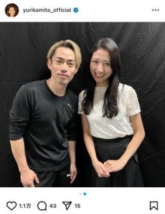 ”レジェンドだらけ”三田友梨佳アナ、素敵な笑顔でアイスショーのオフショット公開