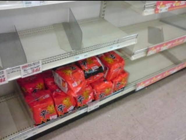 震災時のスーパー