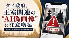 タイ政府、王室関連の“AI偽画像”拡散停止を呼びかけのイメージ画像