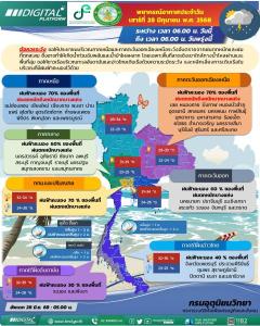 北部・東北部を中心に激しい雨のおそれ～バンコクも広い範囲で雨に【タイの天気 2025/6/28】