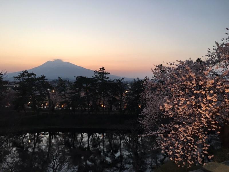 弘前城の夜桜のイメージ画像