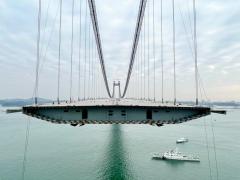 広西最長の海をまたぐ橋の橋桁の閉合作業完了―中国のイメージ画像