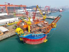 アジア初の円柱型「海洋石油・ガス処理プラント」、傾斜試験を実施―中国のイメージ画像