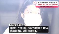【神戸市】70代男性にウソの電話...615万円を詐取か 23歳の女逮捕のイメージ画像