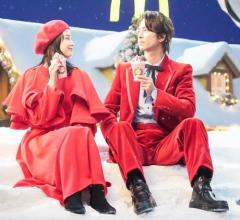 広瀬すず＆山下智久、“冬の装い”で5度目のマクドナルドCM共演