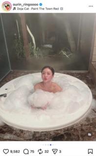 王林、泡風呂リラックスショットで艶やかデコルテ解禁！20枚の思い出公開に「ほぼ写真集」と称賛殺到のイメージ画像