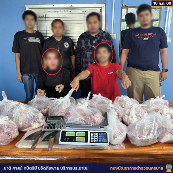 豚肉を無許可販売、カンボジア人夫婦をバンコクで現行犯逮捕