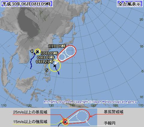 台風5号「マリクシ」発生！今夜にも沖縄南方に接近
