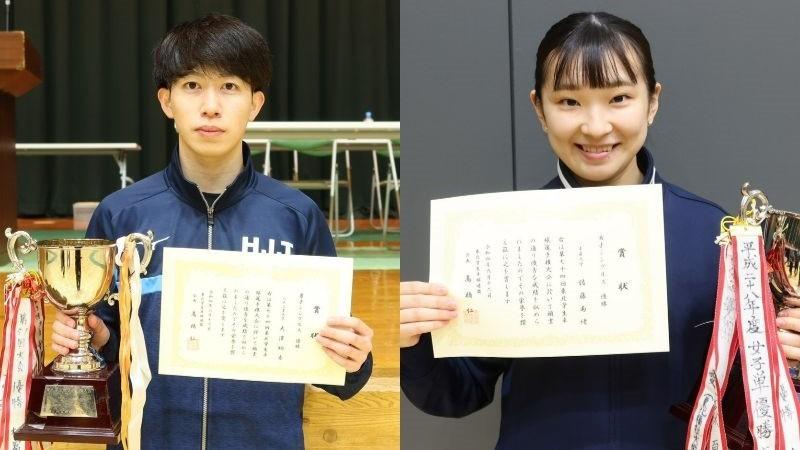 八戸工業大・大澤翔吾、青森大・佐藤南緒がシングルス制覇＜第74回東北学生卓球選手権大会＞