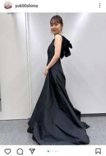 大島優子、｢背中に羽生えてる?｣背中を大胆に露出した黒ドレス姿を披露し話題のイメージ画像