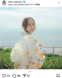 「この暑さも吹っ飛びそうな可愛さ」森香澄、見返り浴衣姿で魅せる透明感にファン悶絶
