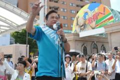 ラサール石井氏、ゆかりの亀有駅前で演説 「下町の心」訴え 参院選のイメージ画像
