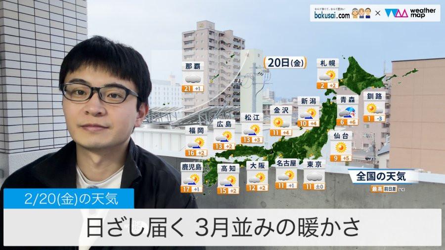 日ざし届く 3月並みの暖かさのイメージ画像