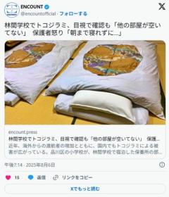 林間学校でトコジラミ被害教員が“虫だらけの部屋”で児童寝させる学校は謝罪日光にある品川区の保養施設