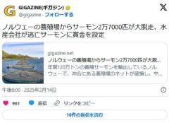 【国際】ノルウェーの養殖場からサーモン2万7000匹が大脱走、水産会社が逃亡サーモンに”賞金”を設定 1匹につき約7000円