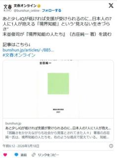あと少しIQが低ければ支援が受けられるのに…日本人の7人に1人が抱える「境界知能」という“見えない生きづらさ”のイメージ画像