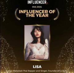 BLACKPINKリサがIMA2024「インフルエンサー賞」受賞、2年連続