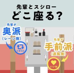 公式X「先輩とスシロー行ったらどこ座る？」→「先輩がレーン側」vs「先輩が通路側」SNSで議論勃発！のイメージ画像