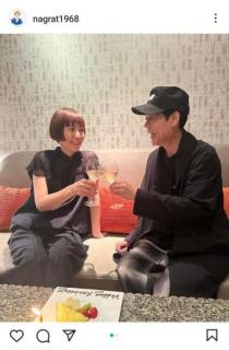 名倉潤、｢19回目の結婚記念日｣妻･渡辺満里奈と見つめあうラブラブ2ショットが話題のイメージ画像