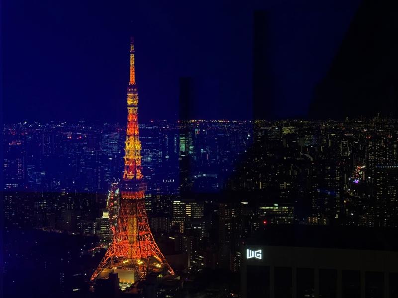 虎ノ門ヒルズからみた東京タワー