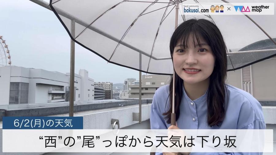 “西”の”尾”っぽから天気は下り坂のイメージ画像