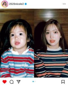 子ども時代を”完コピ”！藤田ニコル、再現度高すぎな比較写真が大反響「面影あるね」「写真出して大丈夫なの！？」
