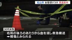 松山市中心部の路上で30代の女性切りつけ 男は現場から徒歩で逃走 愛媛のイメージ画像