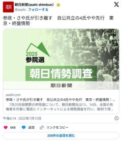 【大爆笑】東京、参政党さや氏が引き離し独走状態に