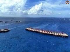 南シナ海に中国準軍事組織「海上民兵」の船舶１３５隻以上…フィリピン巡視船が警告のイメージ画像