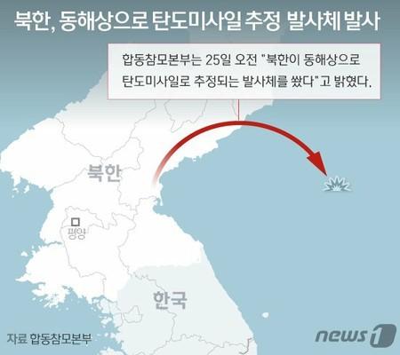 北が弾道ミサイル発射、韓国政府の発表「日本より16分遅れ」