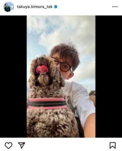 木村拓哉、撮影後の愛犬とのお散歩2ショット公開「かわいいふたり」「ひょっこり木村さん」のイメージ画像