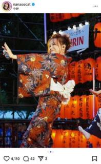 相川七瀬、浴衣姿で中野を魅了50歳の美貌に「夏女ですね」の声続々
