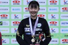 張本美和が2連覇ジュニア女子シングルスランキング＜全日本卓球2024＞のイメージ画像