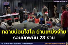 バンコク・メンジャイでハイロー賭博場を摘発、23人を現行犯逮捕